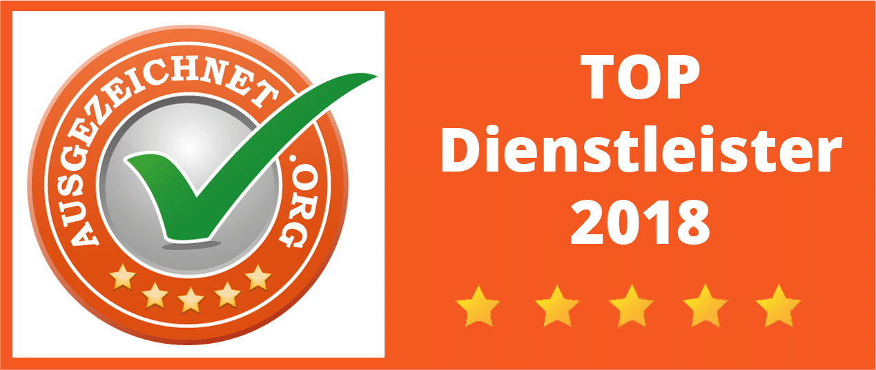 Auszeichnung von Ausgezeichnet.org: Top Dienstleister 2018